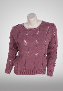 Тонкий вязаный свитер W
